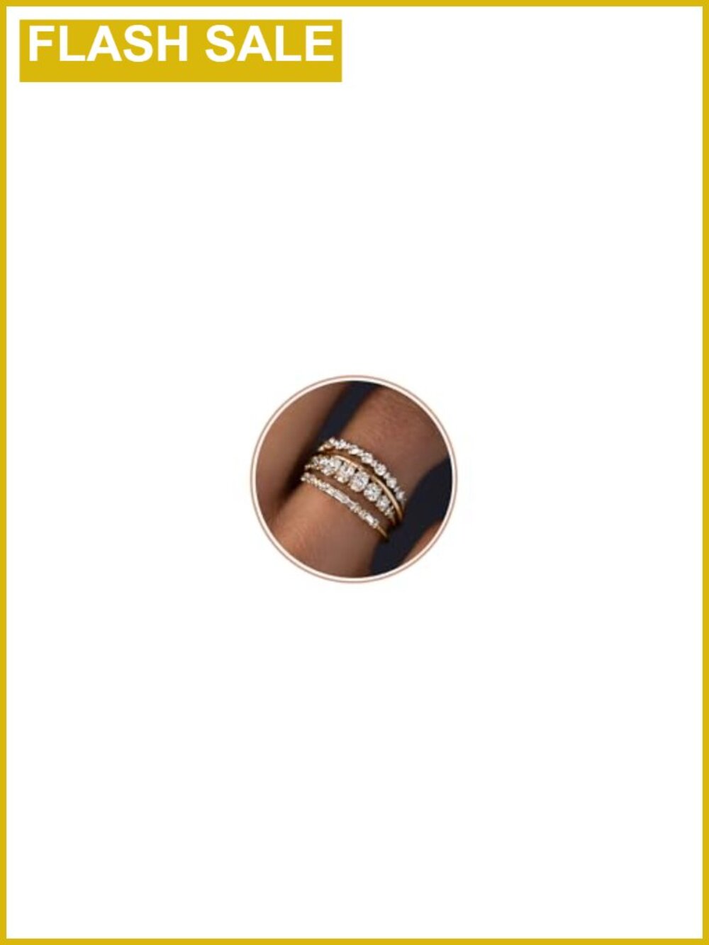 Stackable Gold Plated Rings Women Wedding Engagement Band